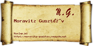 Moravitz Gusztáv névjegykártya